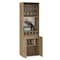 Tuhome Prana Bar Cabinet, Two Shelves, Five Built-in Wine Rack, Double Door, Light Oak BLD5570 - alternate 4